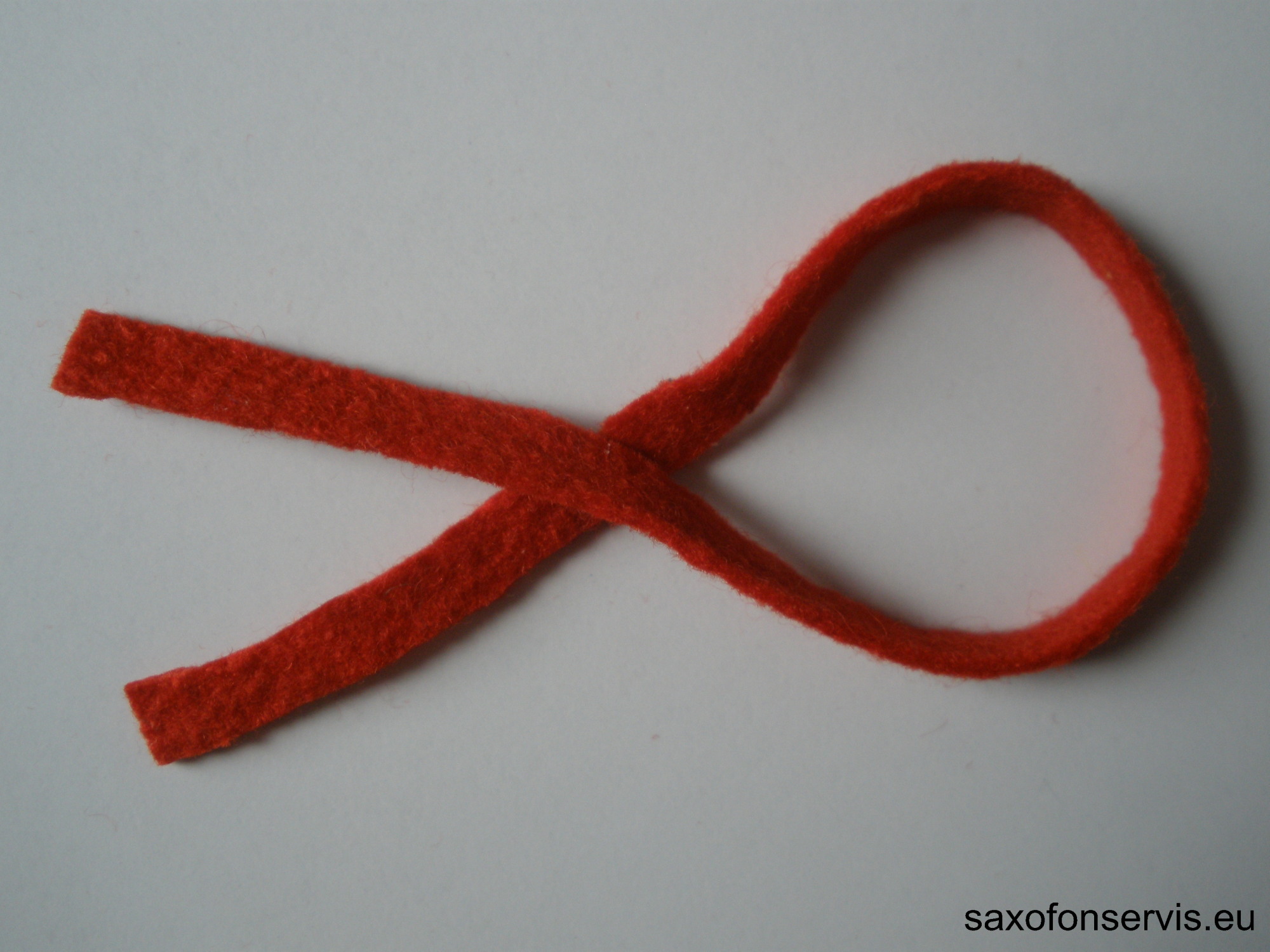Filcový pásek červený  200x6 mm