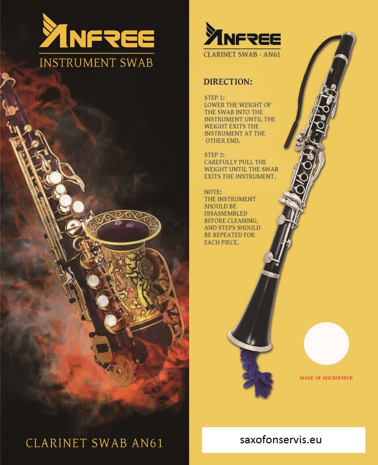 Vytěrák na Bb klarinet - Anfree Swab DB61 Clarinet