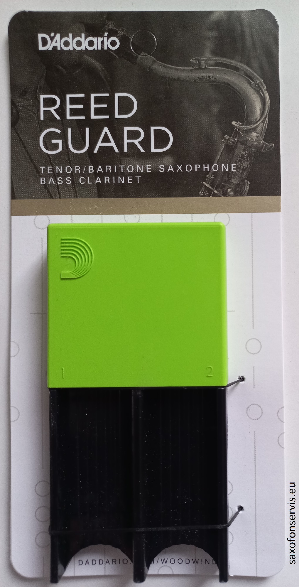 D'Addario Reed Guard, velký, zelený