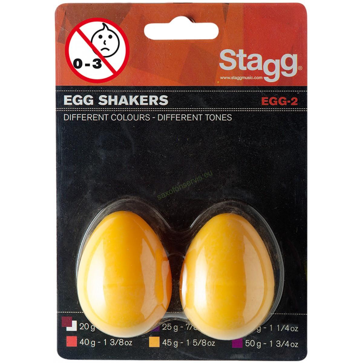 Stagg EGG-2 RD, pár vajíček, žlutá