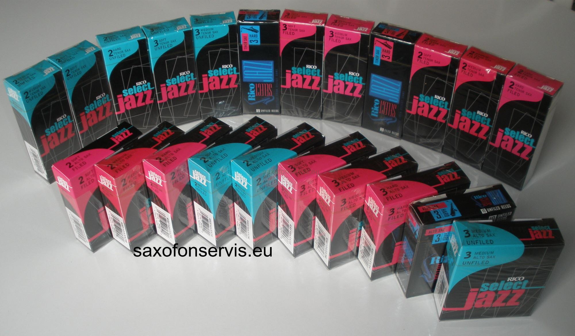 Rico 3H Select Jazz Unfiled Sopran 1ks