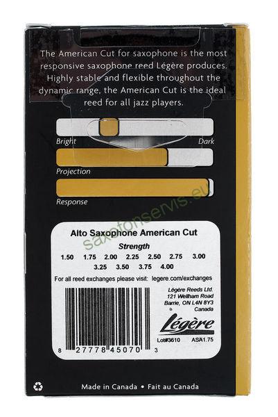 Legere American Cut Alto Sax 1,75