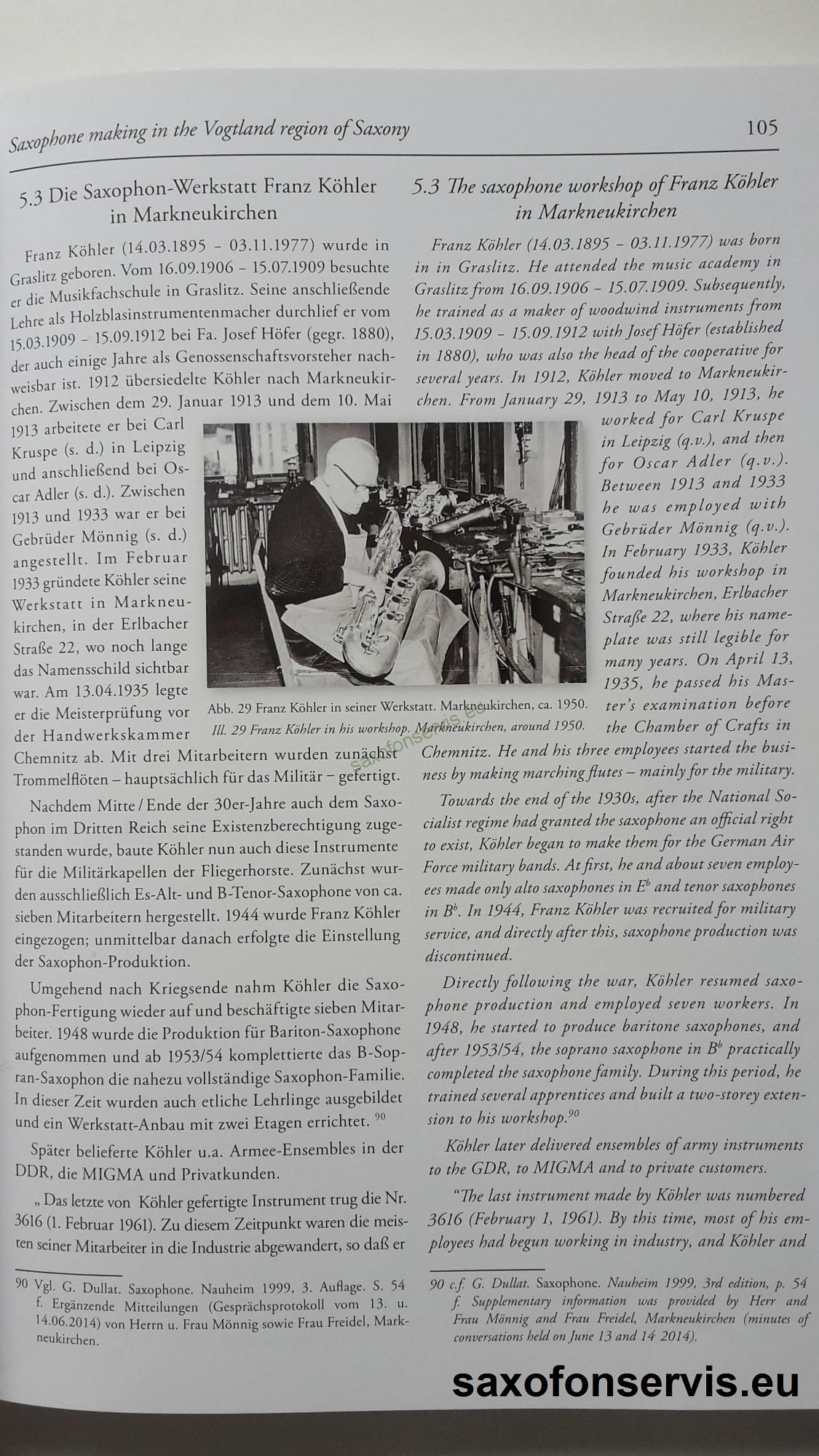alt saxofon Köhler - skelet